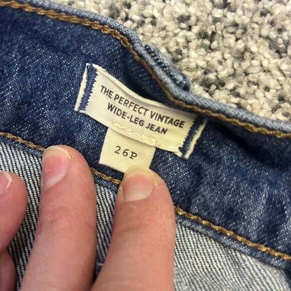Madewell The Perfect Vintage Wide-Leg Jean, Women’s 26P Medium Blue Wash - Picture 6 of 11